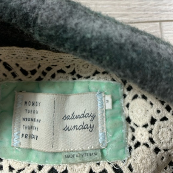 Anthropologie SATURDAY SUNDAY Elise Blanket Open Striped Cardigan Sweater - Picture 4 of 9